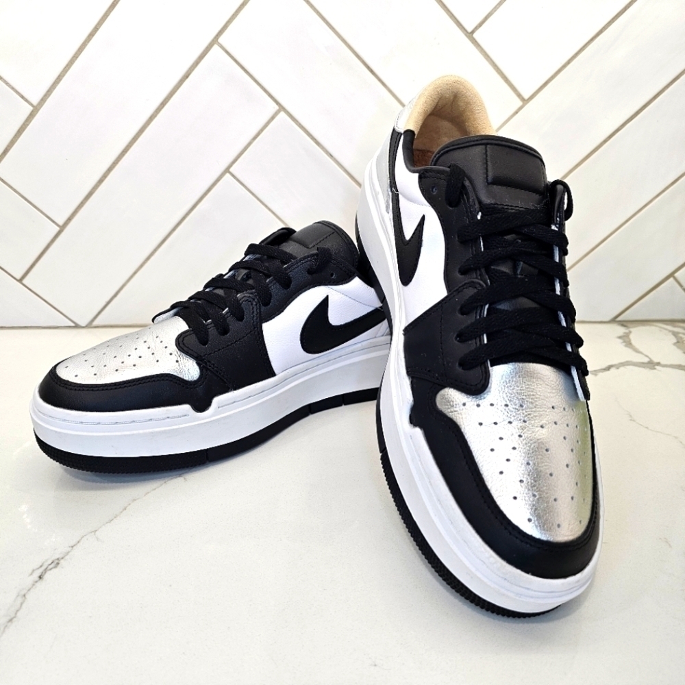 Nike Air Jordan 1 Elevate Women's Size 11.5 Black Silver